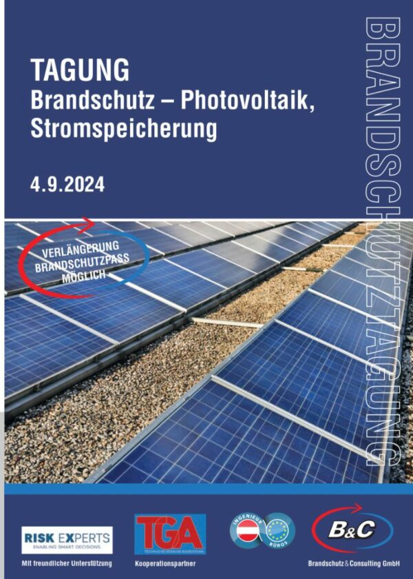 TAGUNG Brandschutz – Photovoltaik, Stromspeicherung