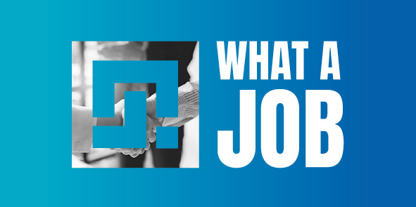 Header mit Logo: What a job